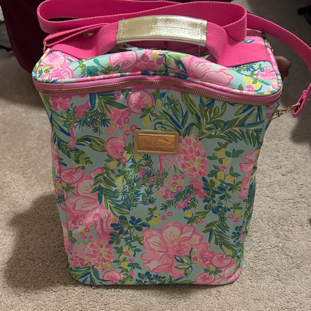 Lilly Pulitzer Pink, Green & Blue Floral Travel Cooler Bag